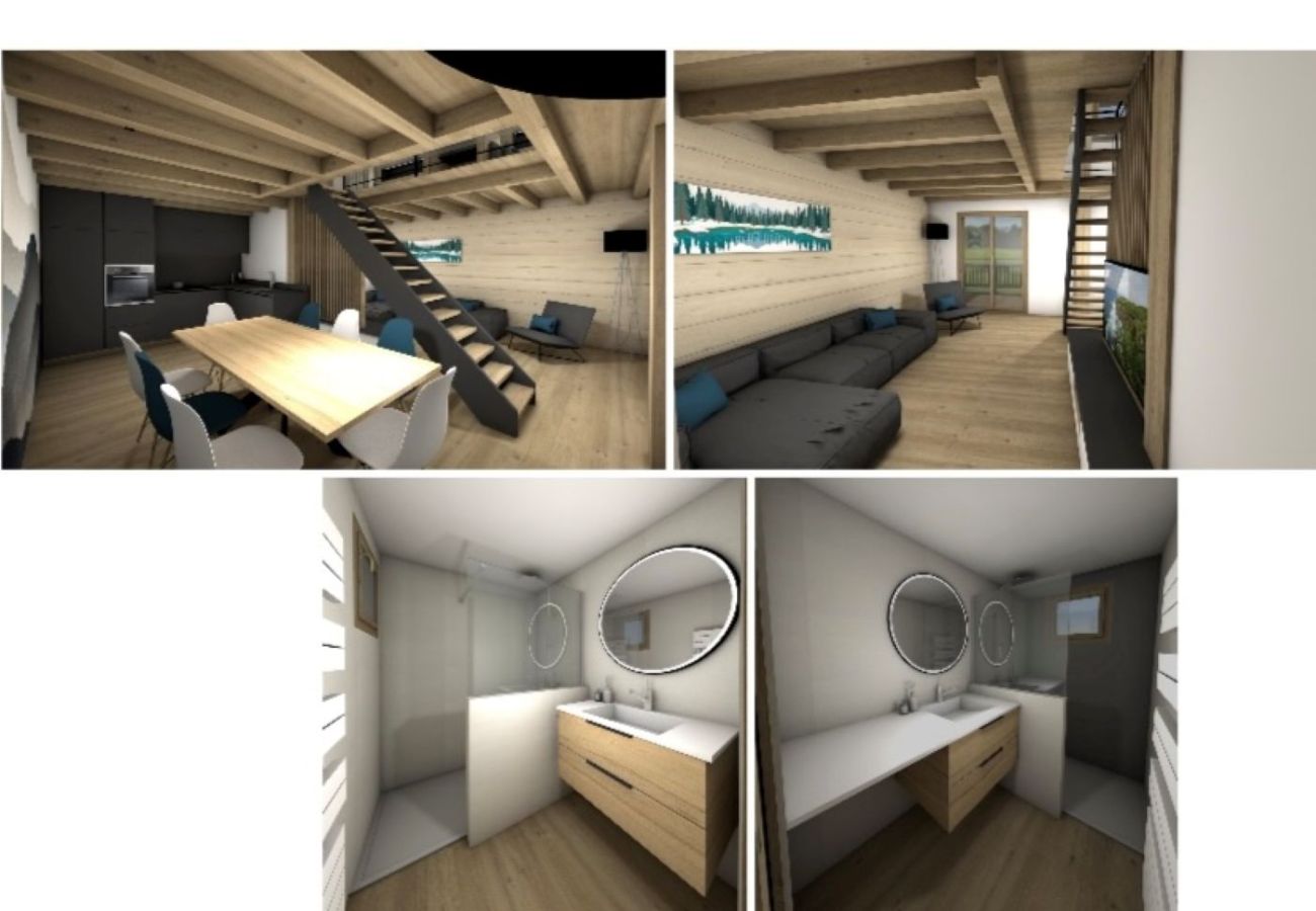 Chalet à Hauteluce - Les Saisies : chalet rénové 15 personnes