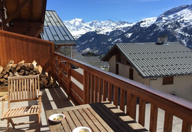 Chalet à Hauteluce - Chalet mitoyen à 2 pas des Saisies Vue Mont Blanc 