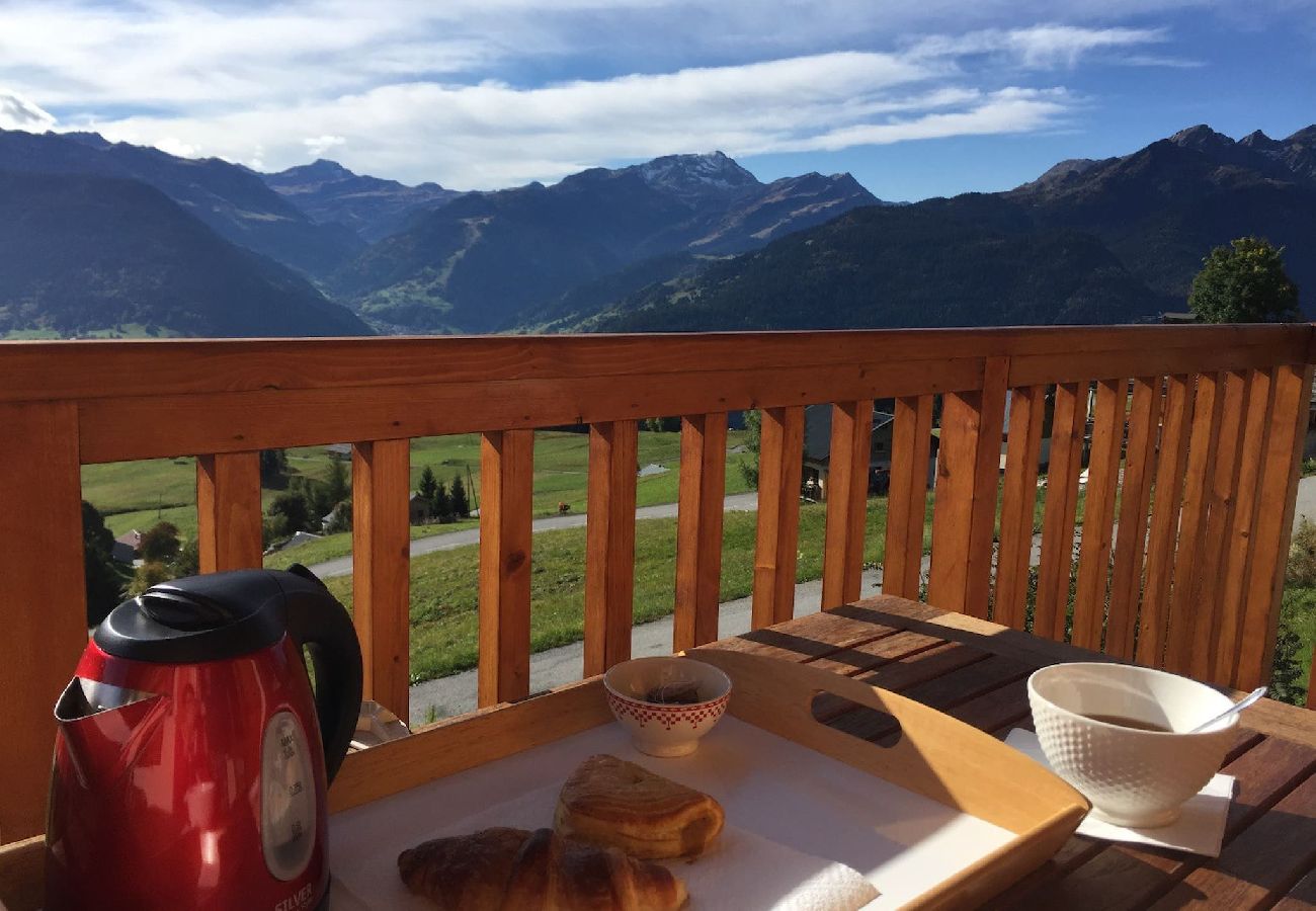 Chalet à Hauteluce - Chalet mitoyen à 2 pas des Saisies Vue Mont Blanc 