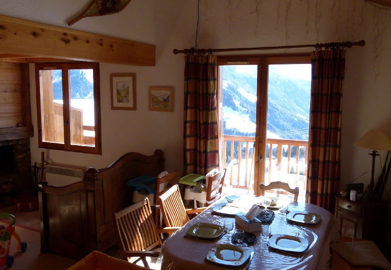 Chalet à Hauteluce - Chalet mitoyen à 2 pas des Saisies Vue Mont Blanc 