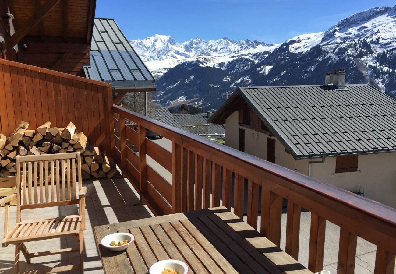 Chalet à Hauteluce - Chalet mitoyen à 2 pas des Saisies Vue Mont Blanc 