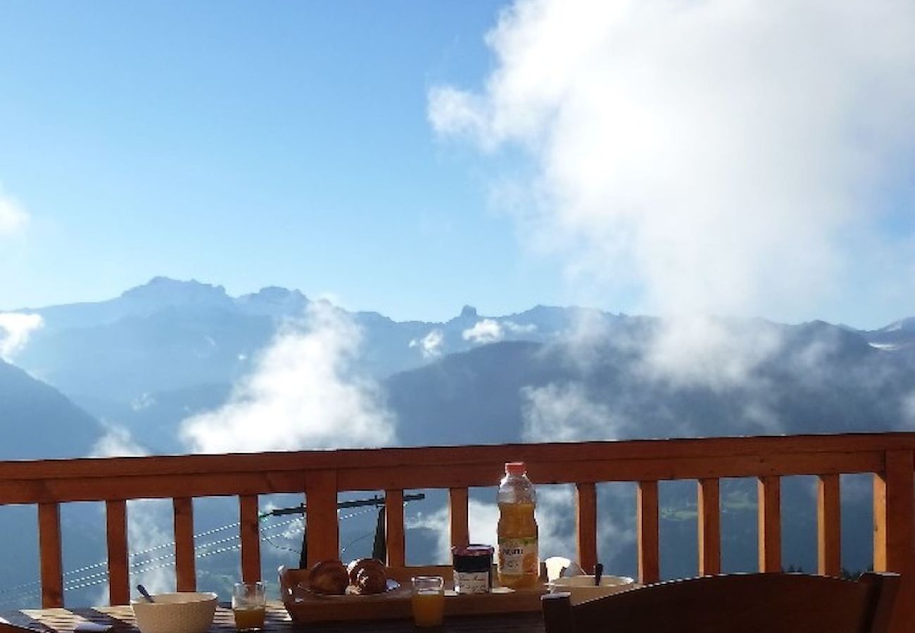 Chalet à Hauteluce - Chalet mitoyen à 2 pas des Saisies Vue Mont Blanc 